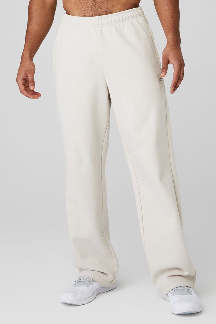 Beige Alo Yoga Renown Sweat Men's Pants | 36078XGZJ