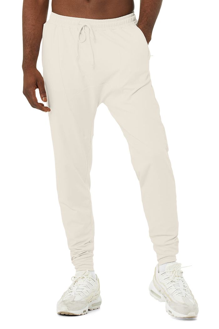 Beige Alo Yoga Revitalize Men's Pants | 24901RUGT