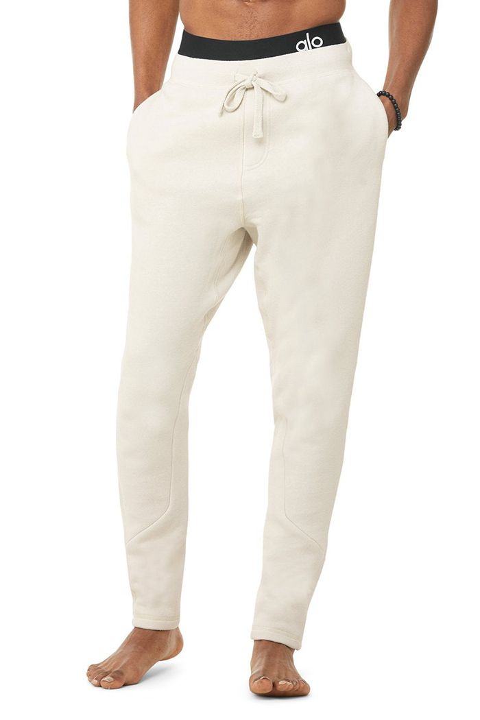 Beige Alo Yoga The Triumph Sweat Men's Pants | 90371TLHC