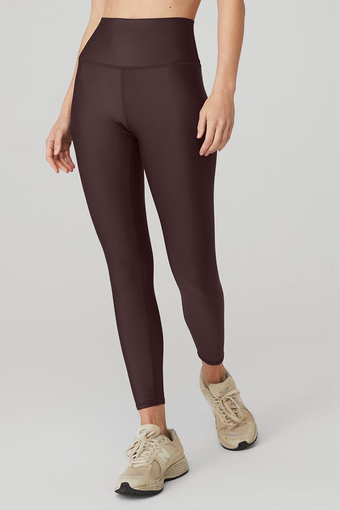 Black Alo Yoga 7/8 High-Waist Airlift Women's Leggings | 50129BZDN