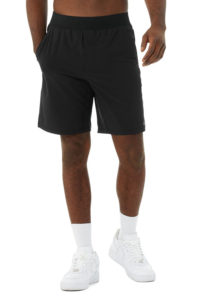 Black Alo Yoga 9" Repetition Men's Short | 62839PRKD