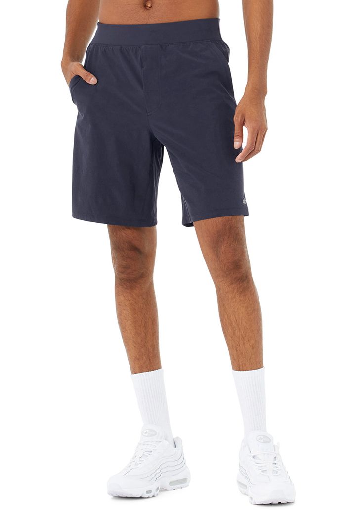 Black Alo Yoga 9" Repetition Men's Short | 87403AXVD