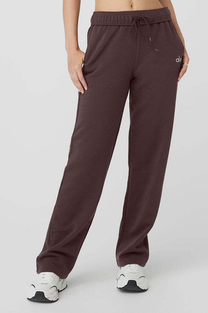 Black Alo Yoga Accolade Straight Leg Sweat Women's Pants | 24580YRUN