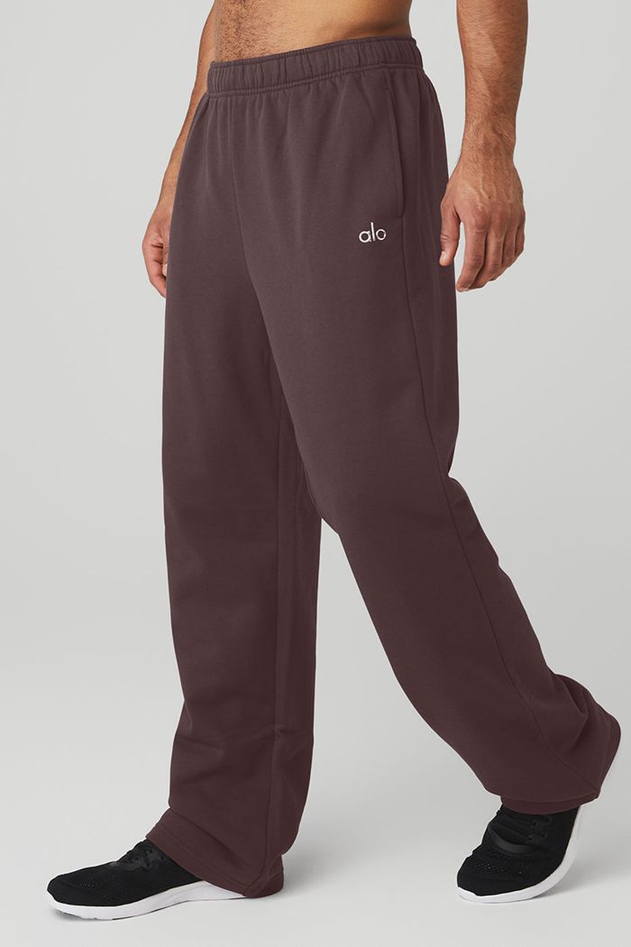 Black Alo Yoga Accolade Straight Leg Sweat Men's Pants | 31450HKIV