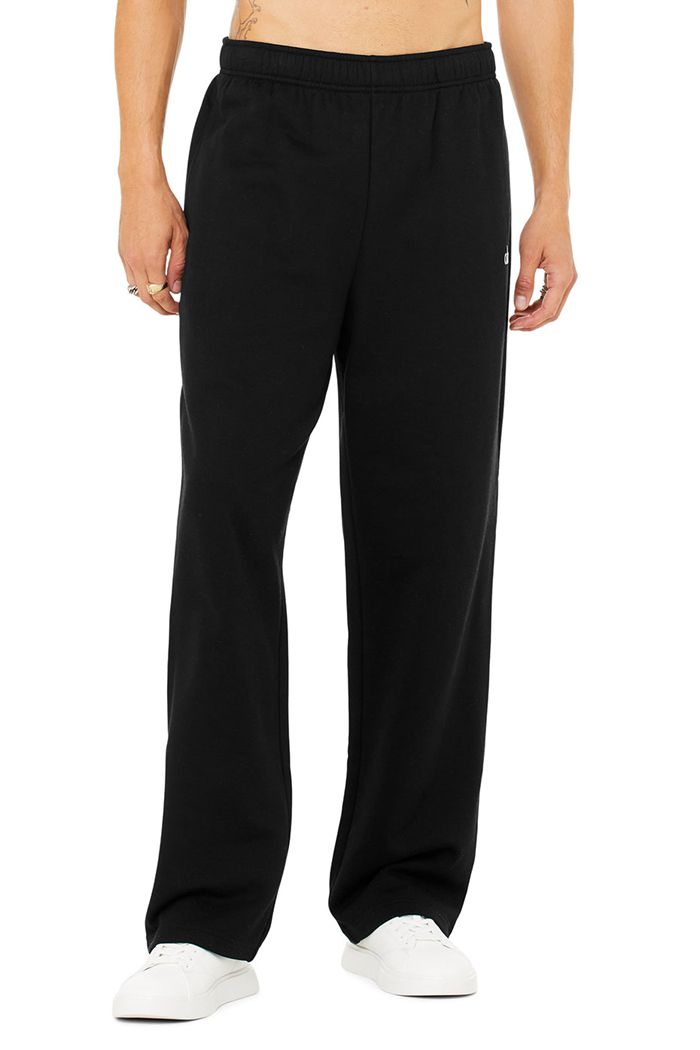 Black Alo Yoga Accolade Straight Leg Sweat Men's Pants | 47583VMQI