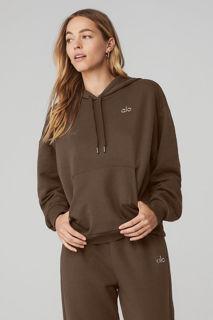 Black Alo Yoga Accolade Women's Hoodie | 54873PFVN