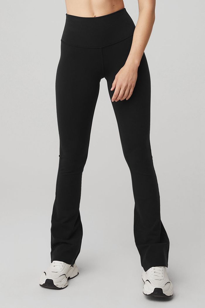 Black Alo Yoga Airbrush High-Waist Bootcut Women's Leggings | 53246NKCD