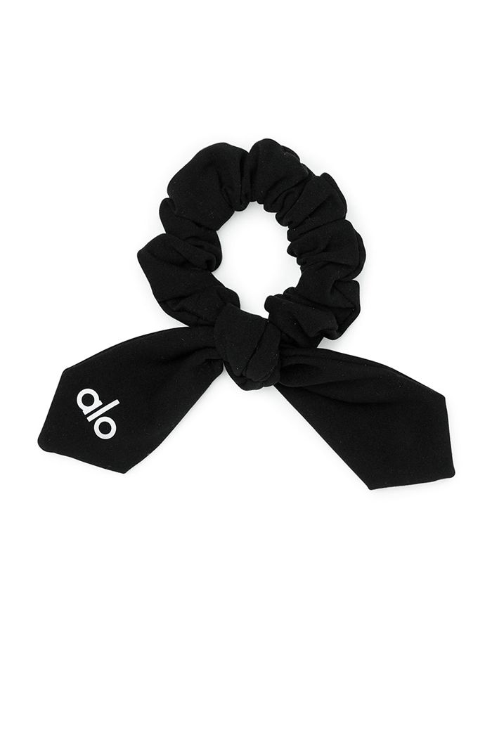 Black Alo Yoga Alosoft Rhythm Women's Scrunchie | 29714AKTX