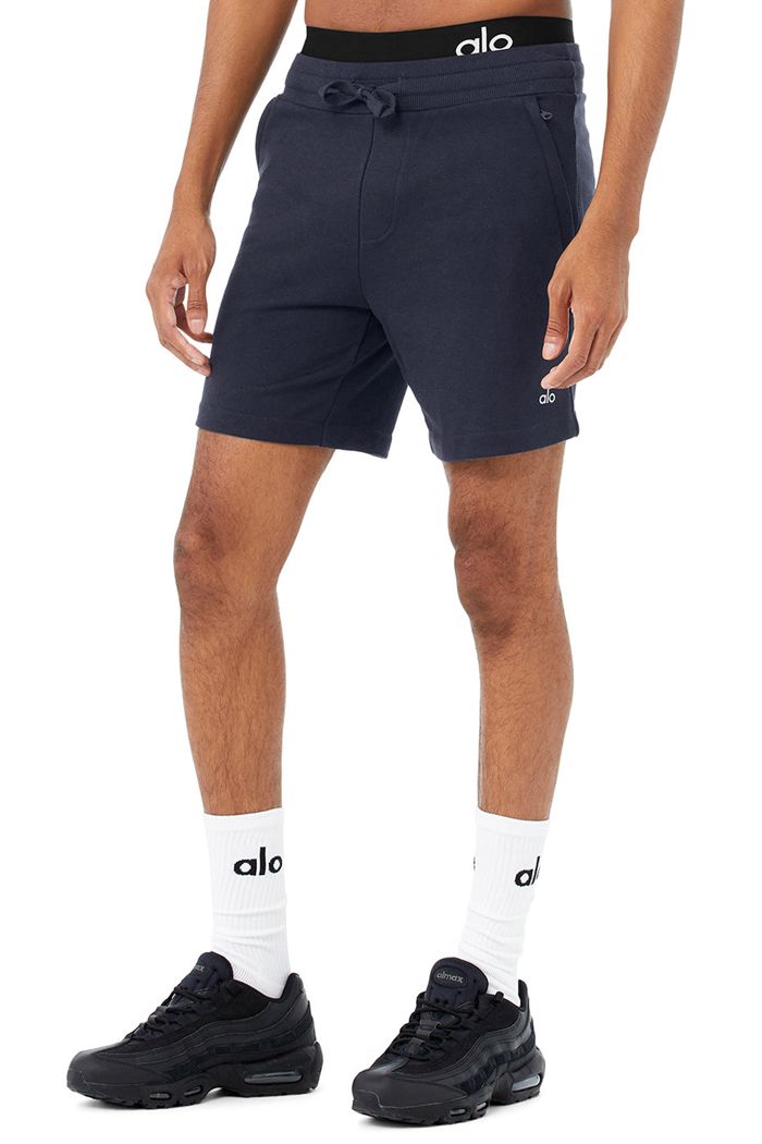 Black Alo Yoga Chill Men's Short | 25340QHKS