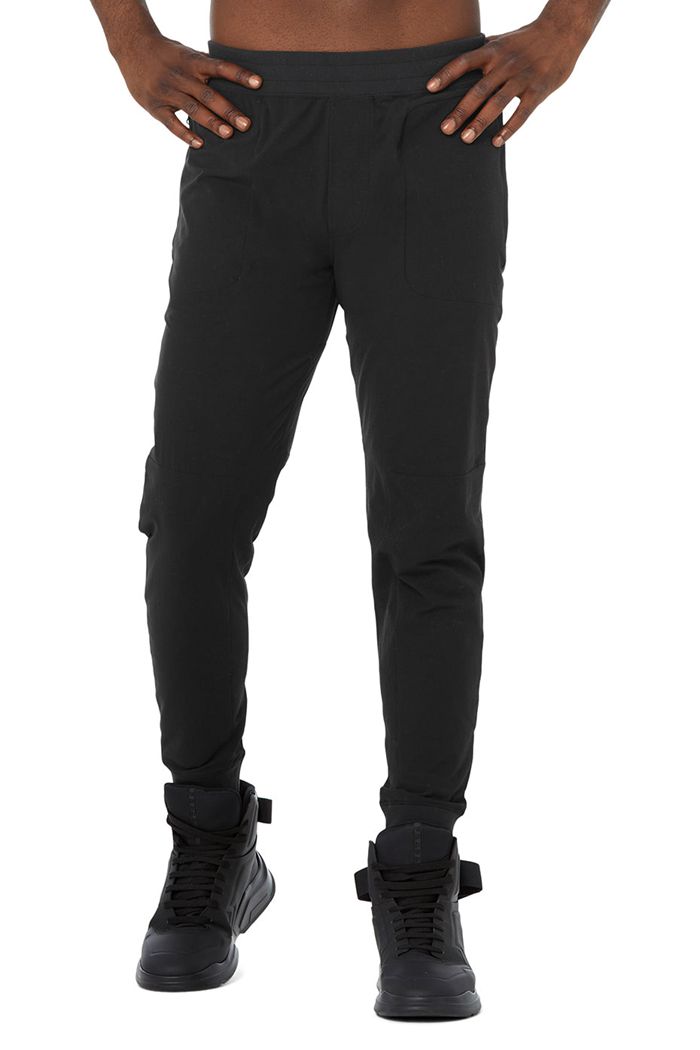 Black Alo Yoga Co-Op Men's Pants | 56932OGUY