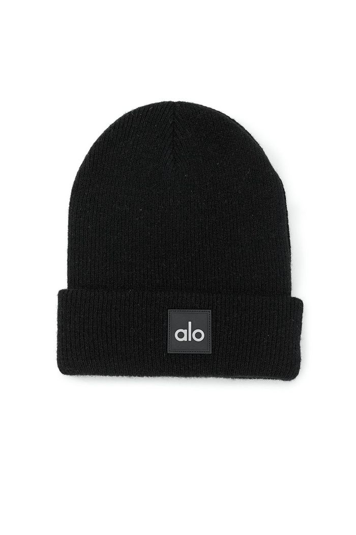 Black Alo Yoga Everyday Women's Beanie | 37590VPEQ