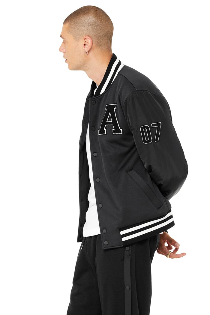 Black Alo Yoga G.O.A.T Men's Jackets | 83067JBXI