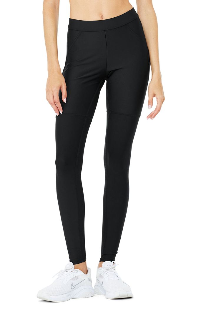 Black Alo Yoga High-Waist 4 Pocket Utility Women's Leggings | 26370QCOL