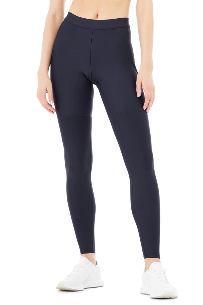 Black Alo Yoga High-Waist 4 Pocket Utility Women's Leggings | 73805PMFT