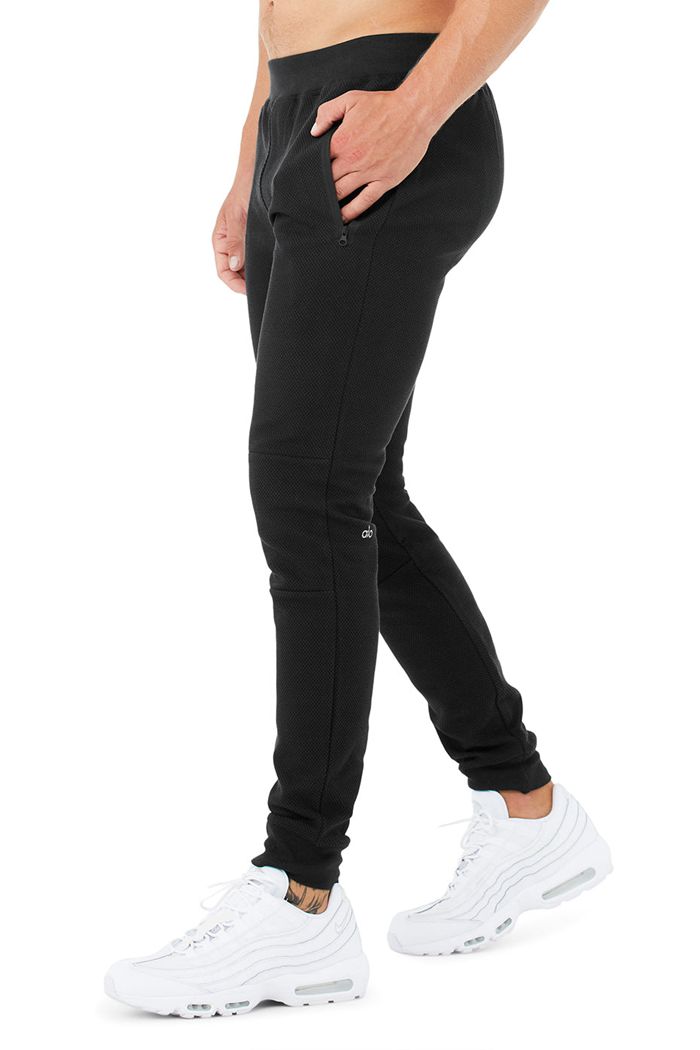 Black Alo Yoga Impel Sweat Men's Pants | 12530QZUW