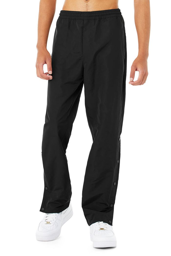 Black Alo Yoga Legend Snap Men's Pants | 30269OWJK