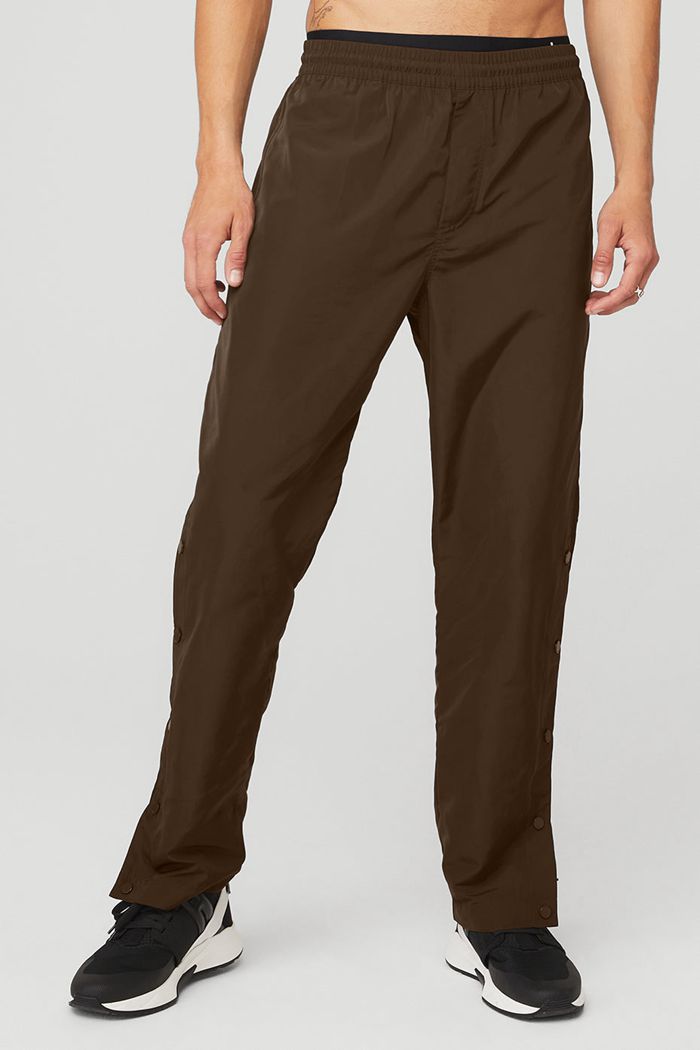 Black Alo Yoga Legend Snap Men's Pants | 37294YDPM