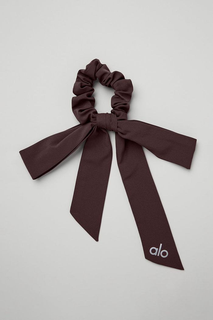 Black Alo Yoga Love Knots Tie Women's Scrunchie | 83216MFRX