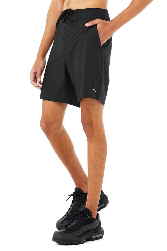 Black Alo Yoga Plow Board Men's Short | 48791OTQR