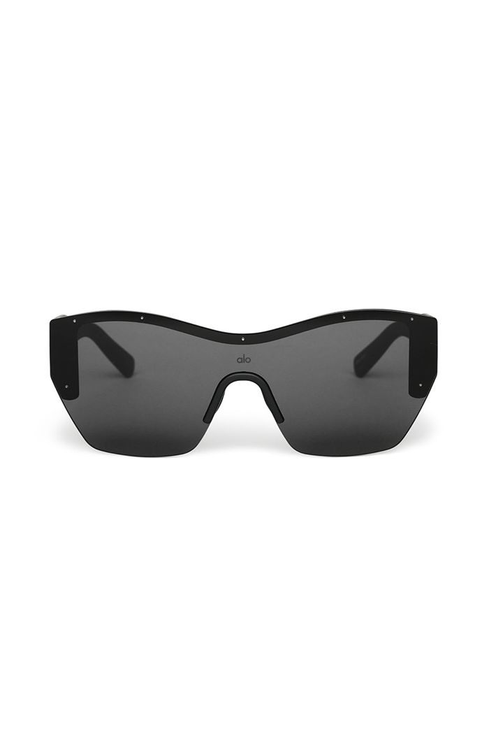 Black Alo Yoga Stunner Women's Sunglasses | 82453DGSB