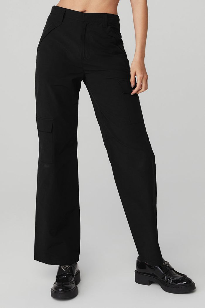 Black Alo Yoga The Edge Women's Trousers | 14736JEWR