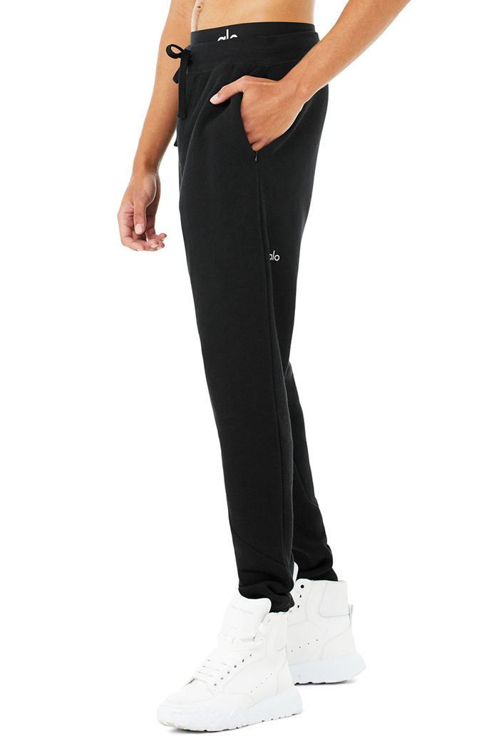 Black Alo Yoga The Triumph Sweat Men's Pants | 76418IWNQ