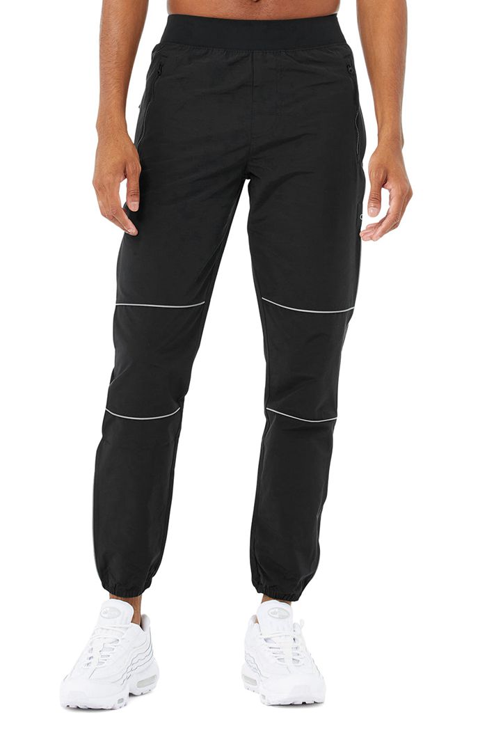 Black Alo Yoga Torrent Track Sweat Men's Pants | 49178PYWL