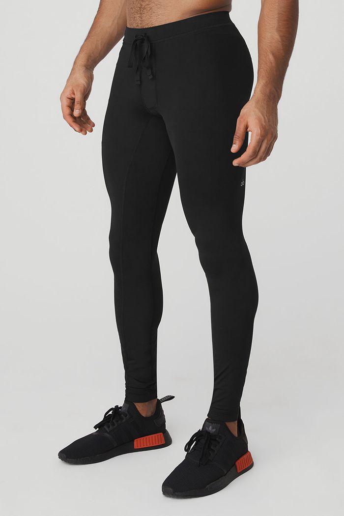 Black Alo Yoga Warrior Compression Men's Pants | 52896XZUF