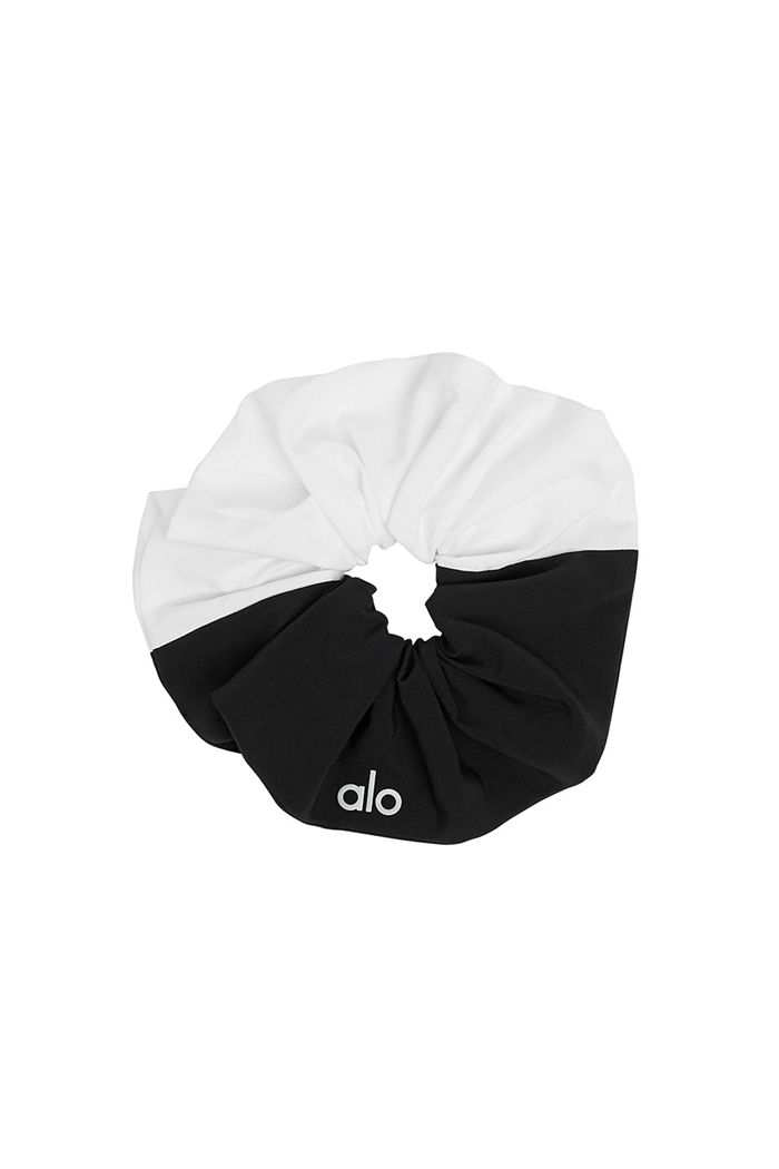 Black White Alo Yoga Oversized Women's Scrunchie | 80793RWHV