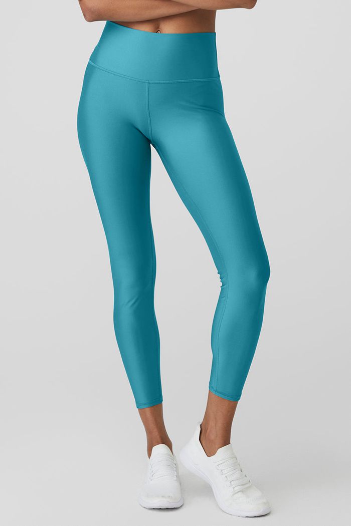 Blue Alo Yoga 7/8 High-Waist Airlift Women's Leggings | 67140UWPH