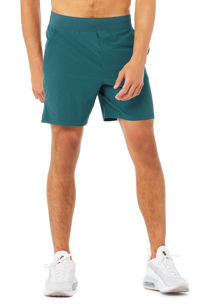 Blue Alo Yoga 7" Repetition Men's Short | 96527ETOY