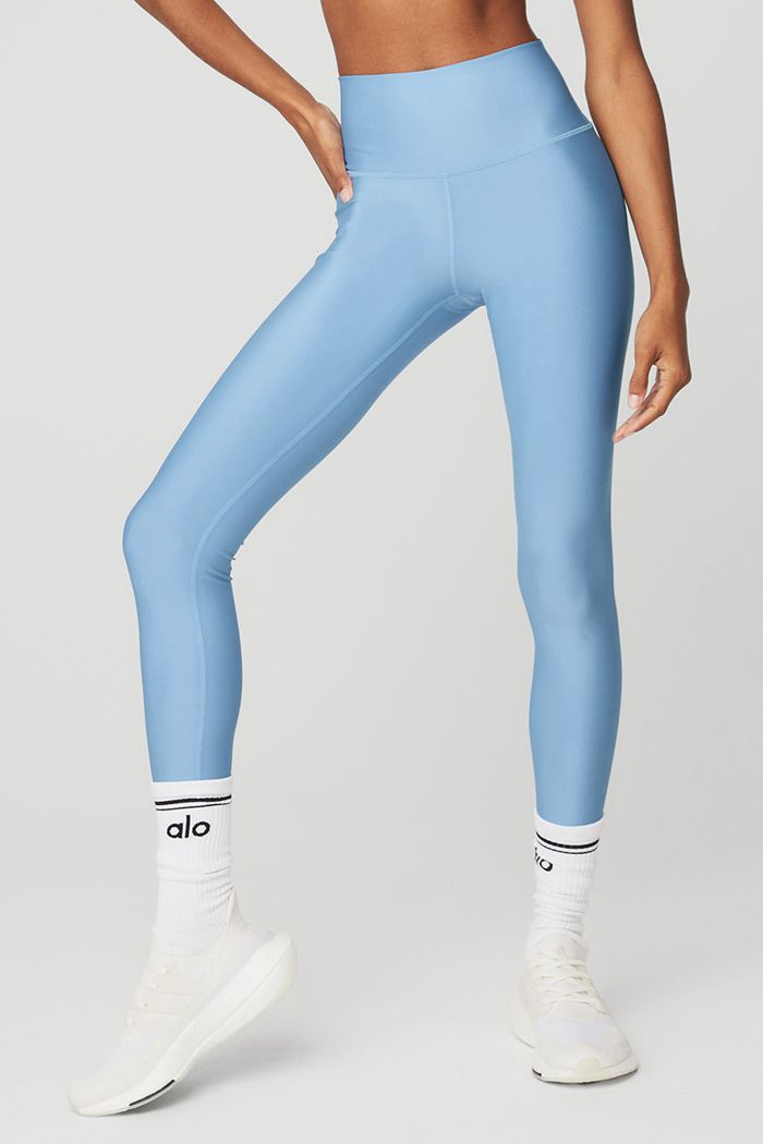 Blue Alo Yoga High-Waist Airlift Women's Leggings | 05147DJSU