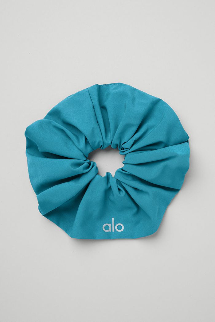 Blue Alo Yoga Oversized Women's Scrunchie | 10689YFKB