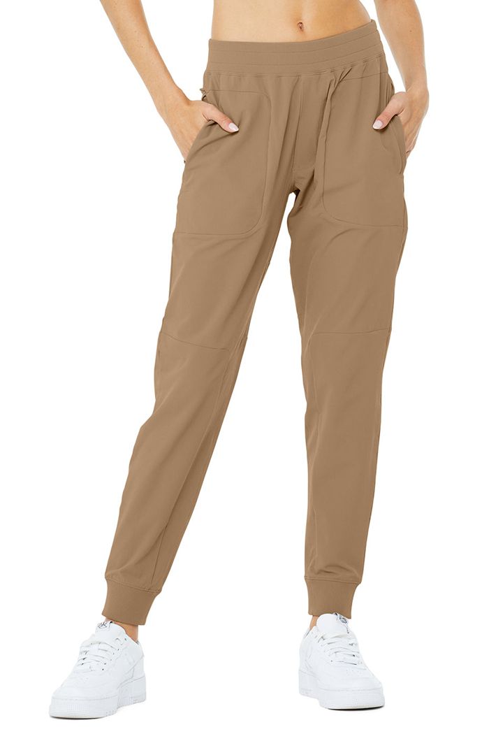 Brown Alo Yoga Co-Op Women's Pants | 98054FBMU