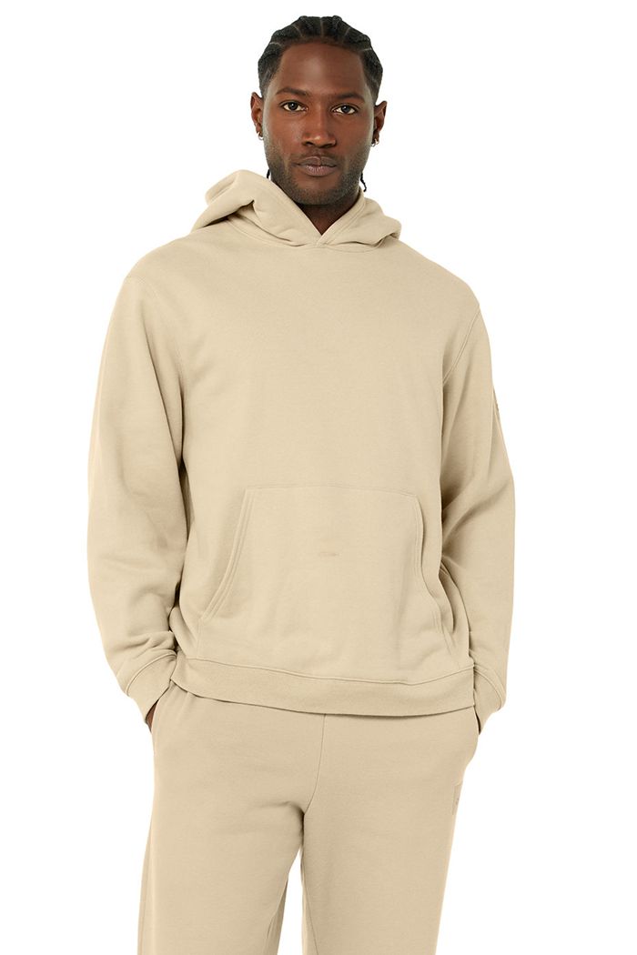 Brown Alo Yoga Renown Men's Hoodie | 12548MJYT