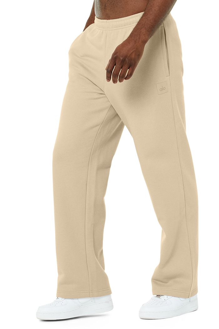 Brown Alo Yoga Renown Sweat Men's Pants | 29614KBDP