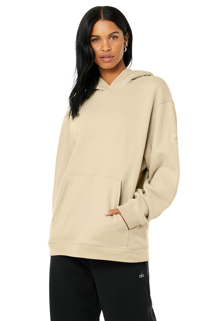 Brown Alo Yoga Renown Women's Hoodie | 69871FKAR