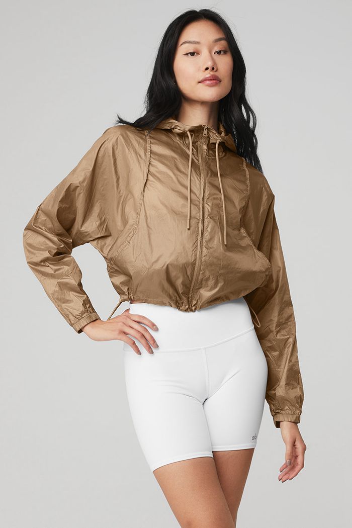 Brown Alo Yoga Sprinter Women's Jackets | 07269LZFC