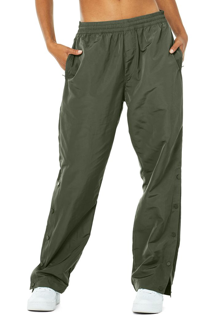 Dark Green Alo Yoga Legend Snap Women's Pants | 35416UKLX