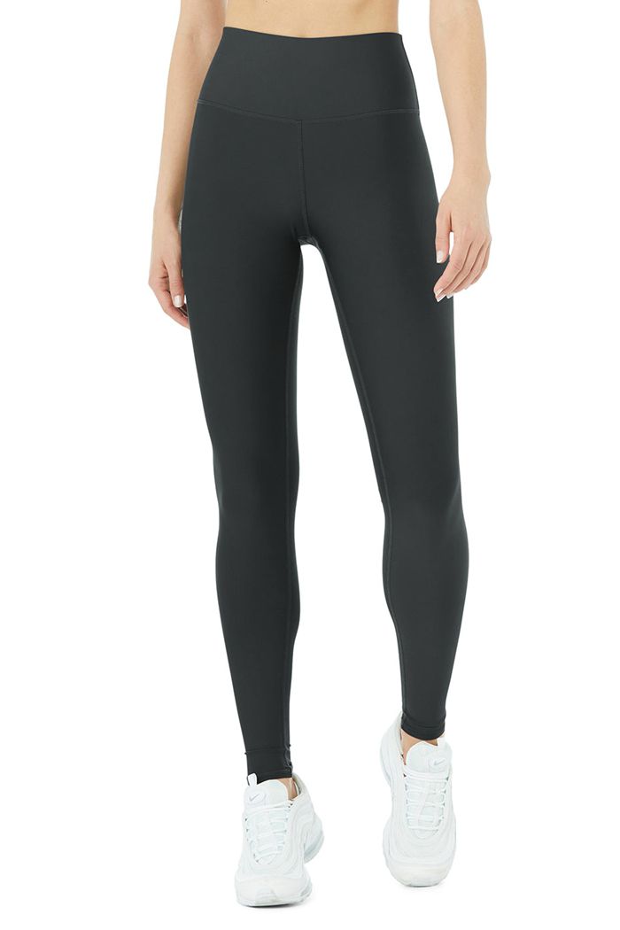 Dark Grey Alo Yoga High-Waist Airlift Women's Leggings | 20189JPNW