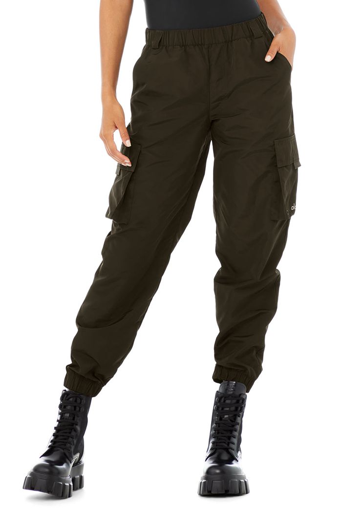 Dark Olive Alo Yoga It Girl Women's Pants | 04758MLSJ