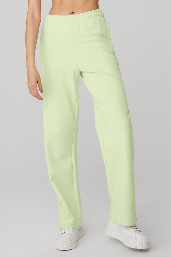 Green Alo Yoga Renown Sweat Women's Pants | 75368XAPS