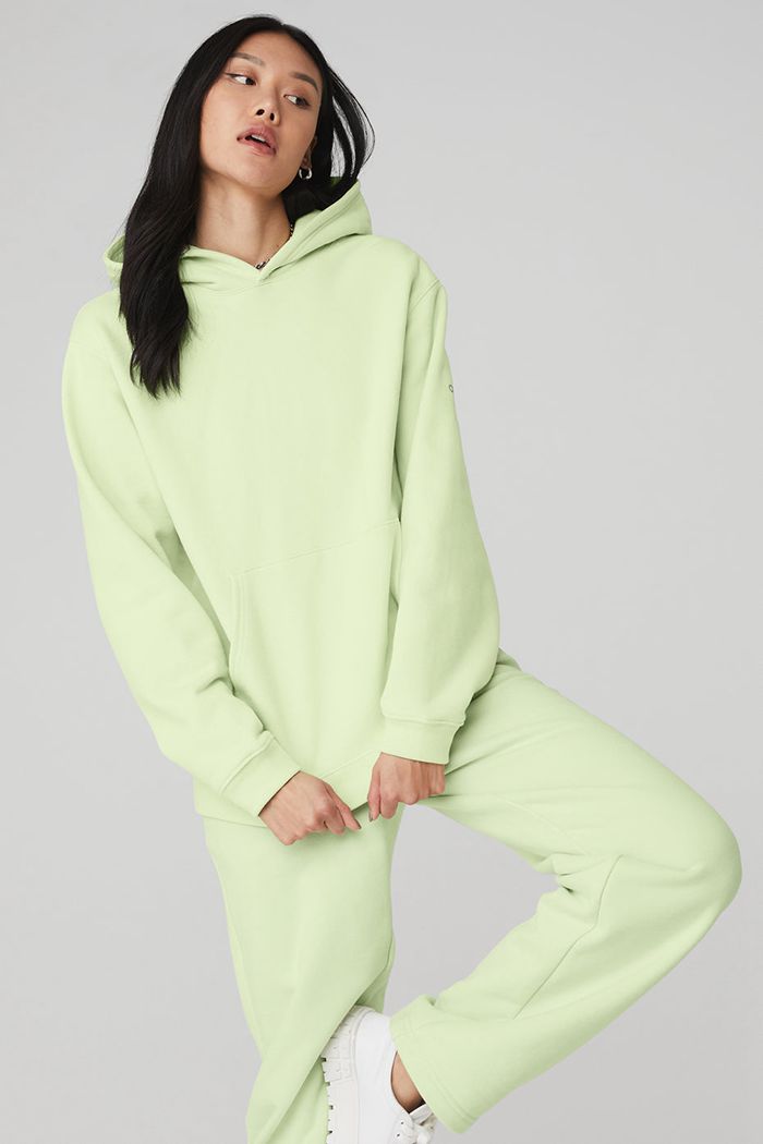 Green Alo Yoga Renown Women's Hoodie | 51479SEFH