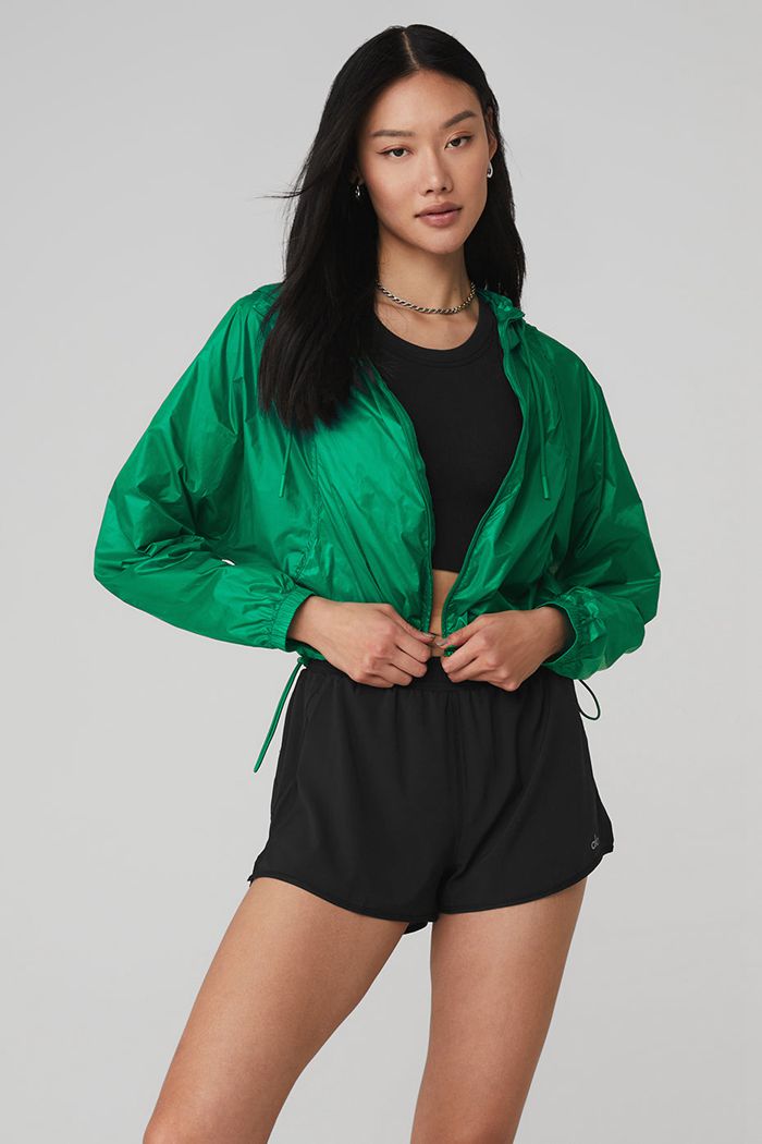 Green Turquoise Alo Yoga Sprinter Women's Jackets | 81539AWET