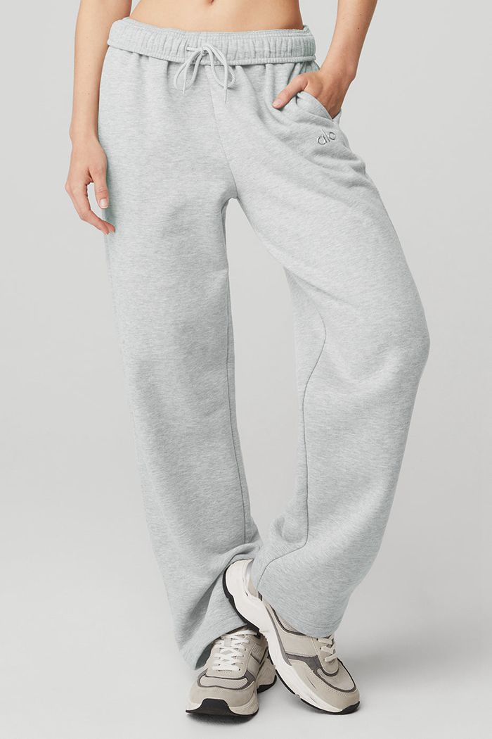 Grey Alo Yoga Accolade Straight Leg Sweat Women's Pants | 31692AQMN