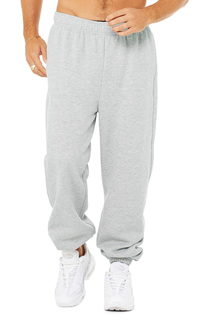 Grey Alo Yoga Accolade Sweat Men's Pants | 73958NETB