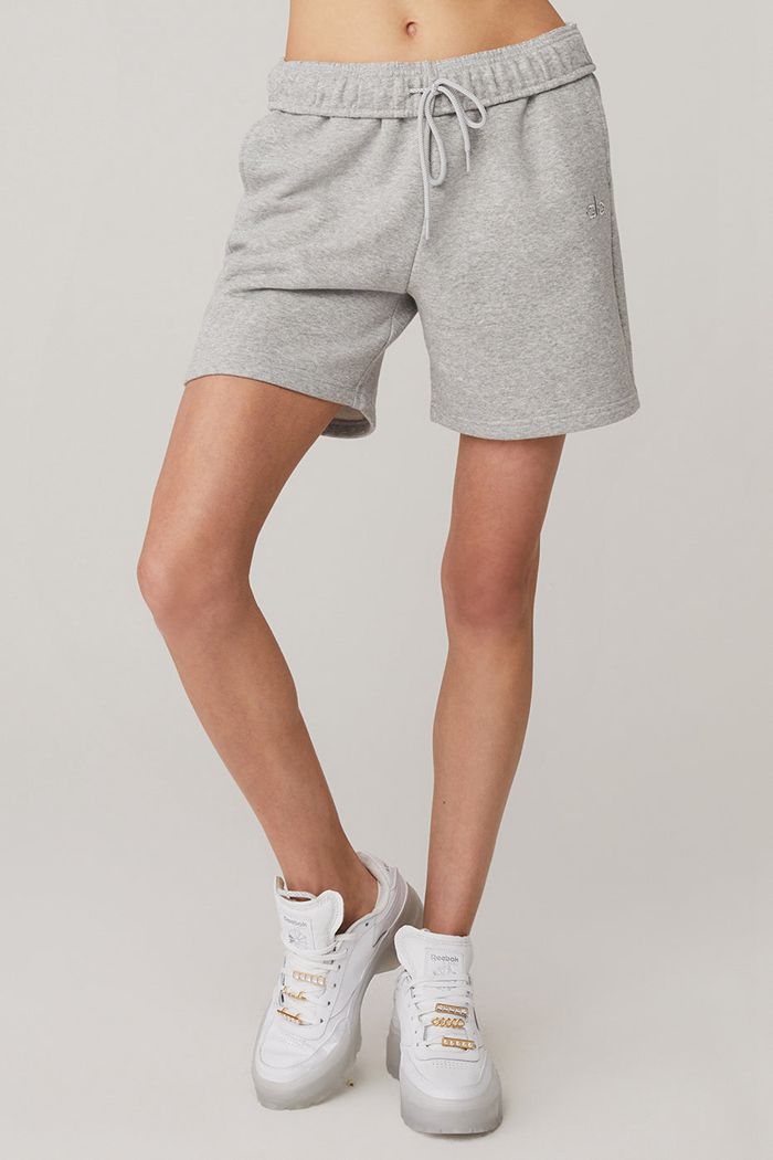 Grey Alo Yoga Accolade Sweat Women's Short | 79305KVZY