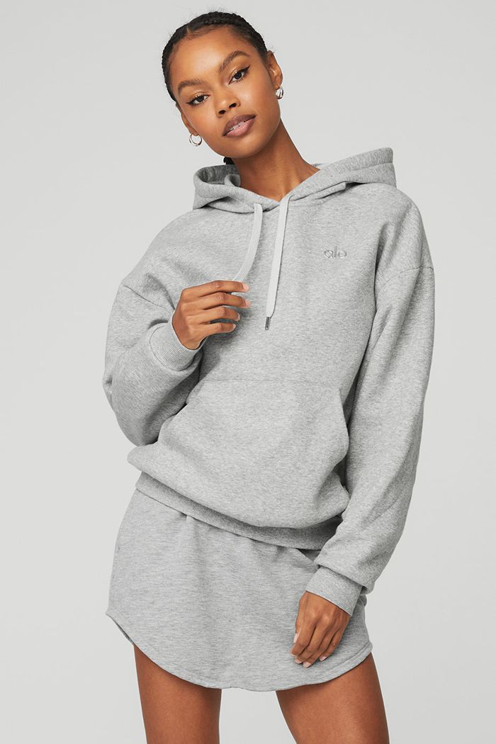 Grey Alo Yoga Accolade Women's Hoodie | 68397IWJC