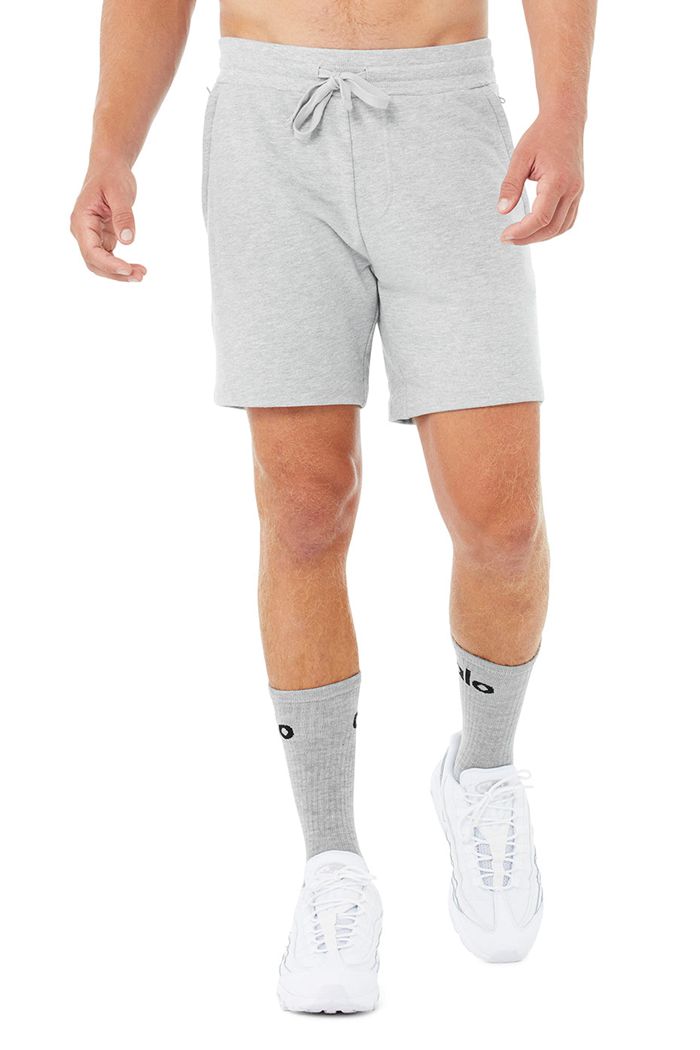 Grey Alo Yoga Chill Men's Short | 98062TCUV