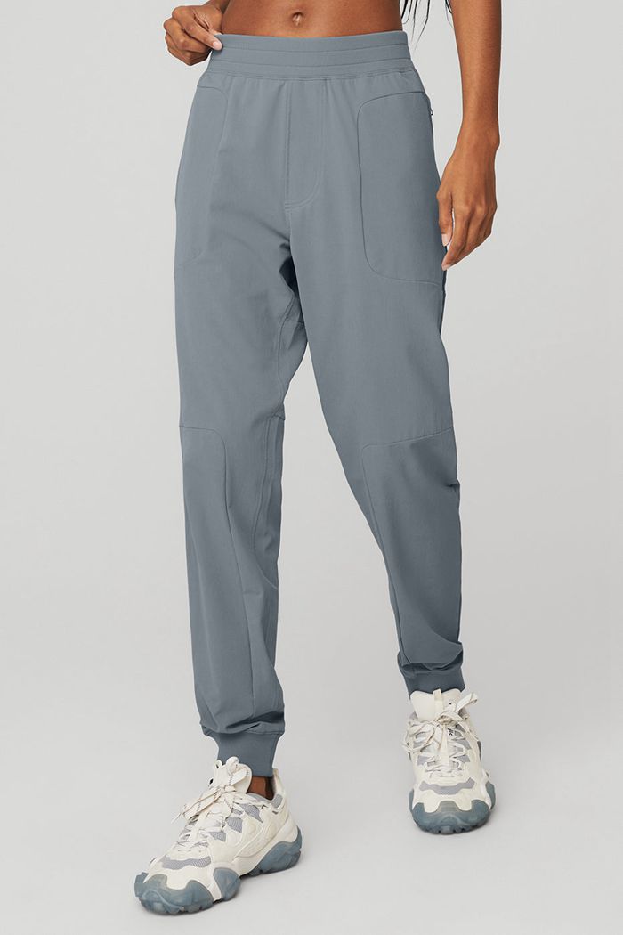 Grey Alo Yoga Co-Op Women's Pants | 01275VJDO